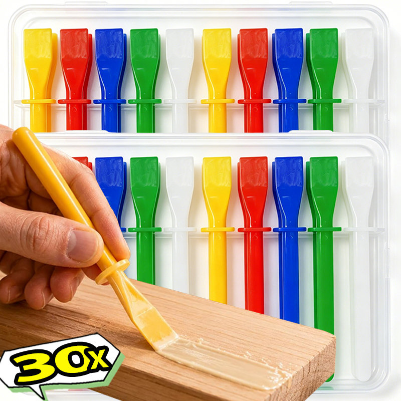Art Craft Glue - 30/10 Stück Klebstoffauftragspinsel Handliche DIY-Kunsthandwerk-Malerei-Schaber Tragbare