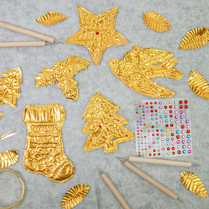 Art Craft Paper - DIY Goldfolie Kunst Relief Weihnachtsdekorationen Gold