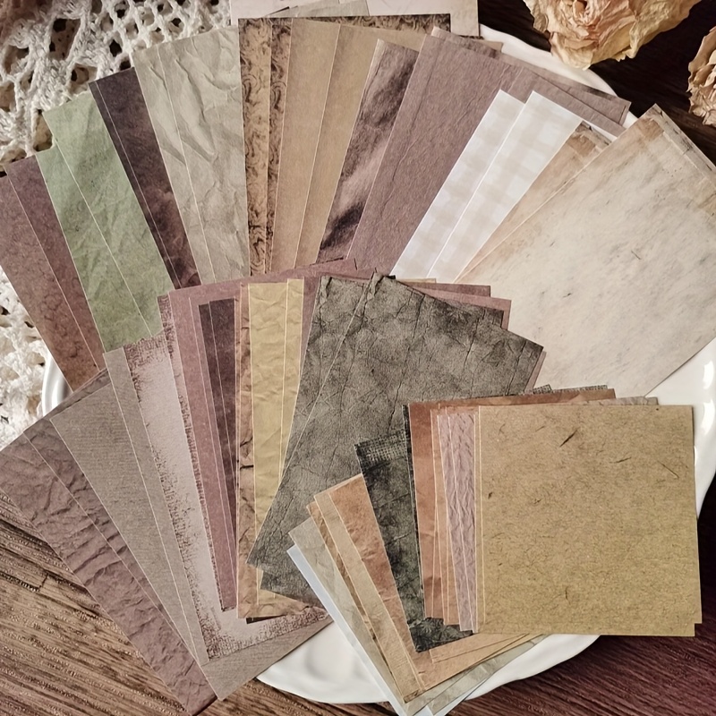 Art Craft Journal - 60-Blatt-Bastelpapier-Set mit gemischtem Vintage-Muster – dekorative