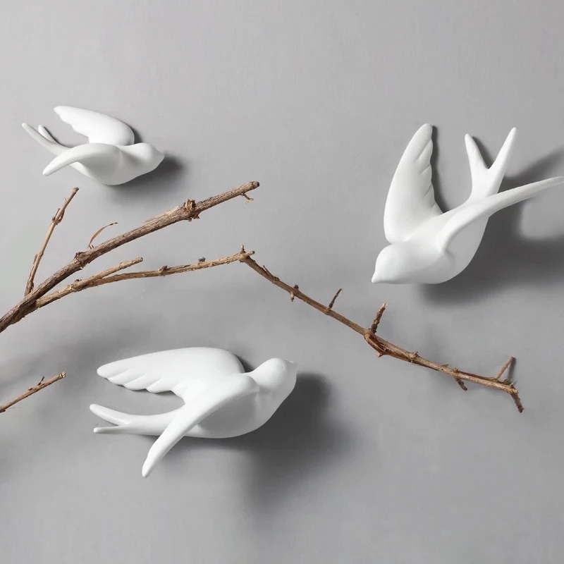 Art Craft Background - Kreative Keramik Vögel Wandbehang Taube Handwerk