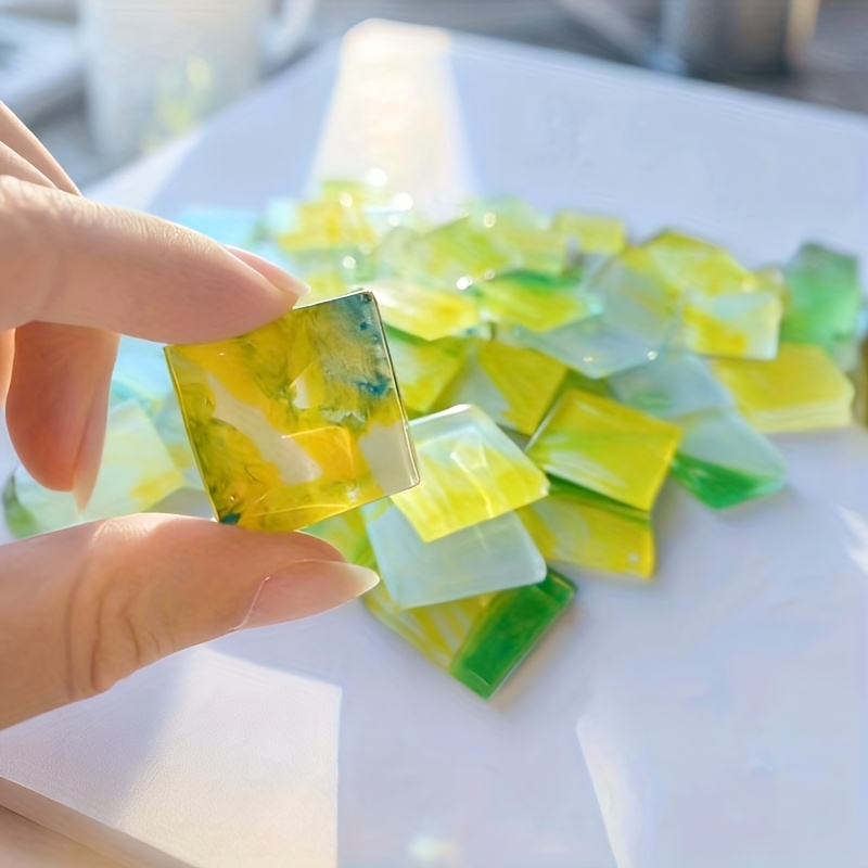 Art Craft Optical - 100g quadratische Mosaikfliesen im pastoralen Stil,