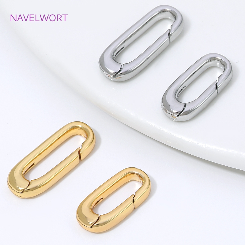 Art Craft Making - 1/2/4 Stück 18K vergoldete ovale Federverschlüsse