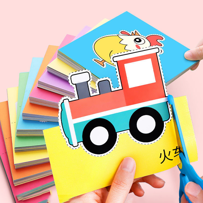 Art Craft 4 Years Old - 96-teiliges lustiges Papierschneideset, Papierschneiden, Papierkunst, Papierschneidebuch