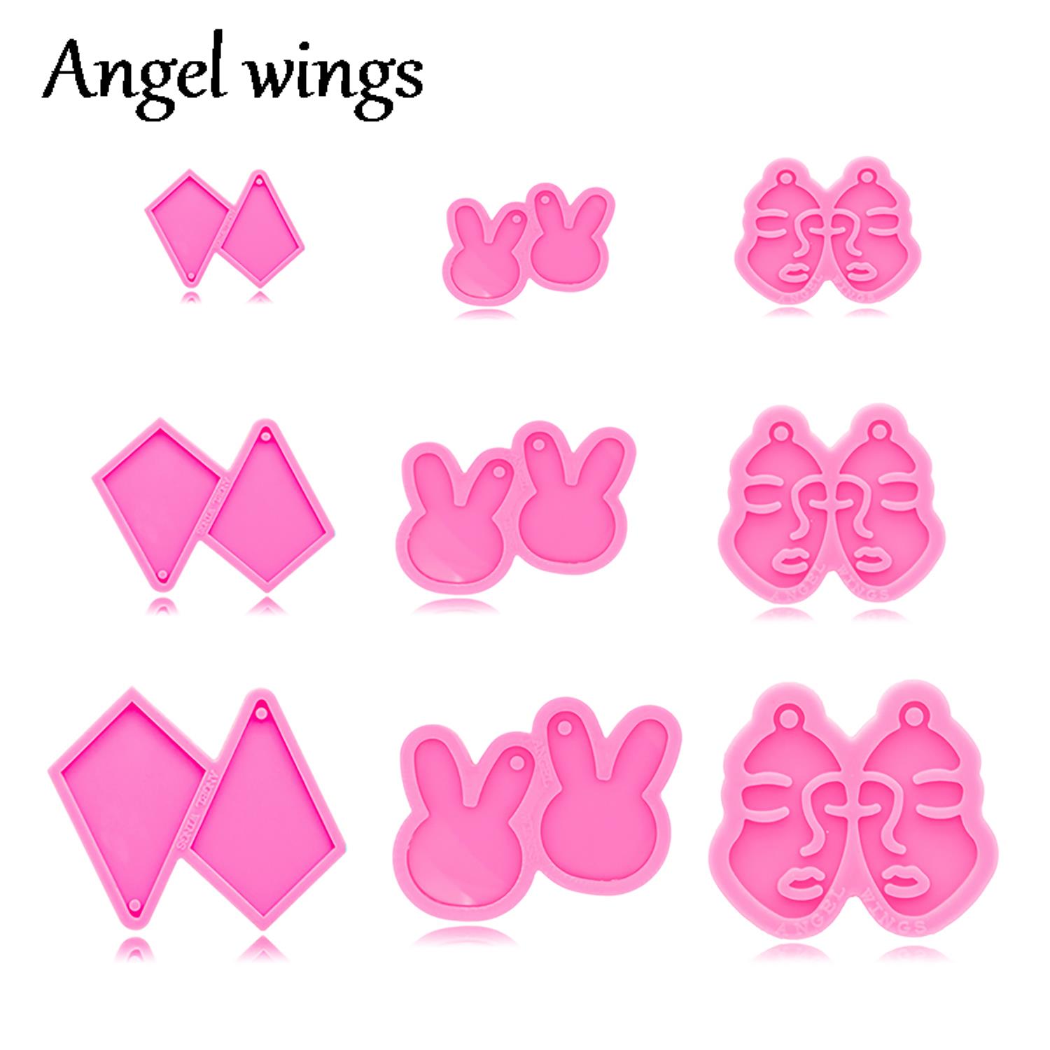 Art Craft Kite - DY0314 Kite/Kaninchen/Mädchen Gesicht Ohrringe Silikon Formen,