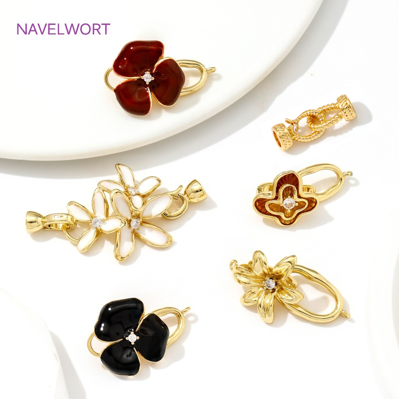 Art Craft Making - Multi Styles 18K vergoldetes Messing Perlenverschluss