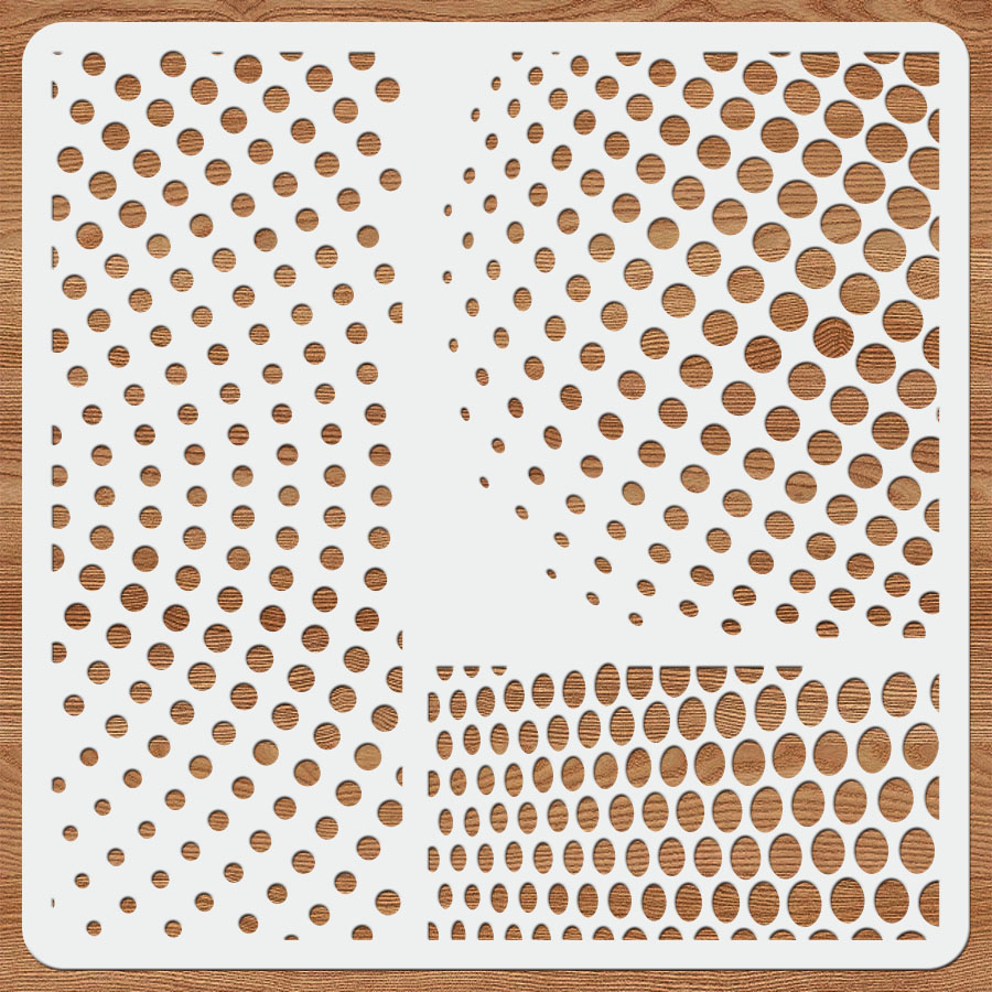 Art Craft Background - 1 Stück Halbton-Punkt-Schablone – 11,8 x