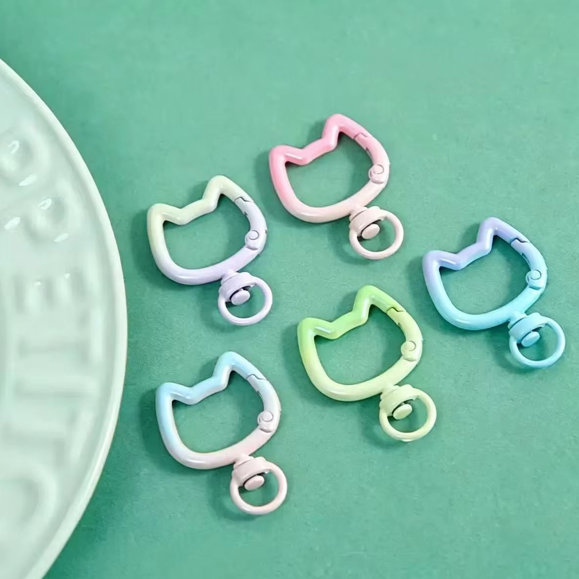 Art Craft Making - 5–10 Stück Karabiner mit niedlichem Katzenmotiv,