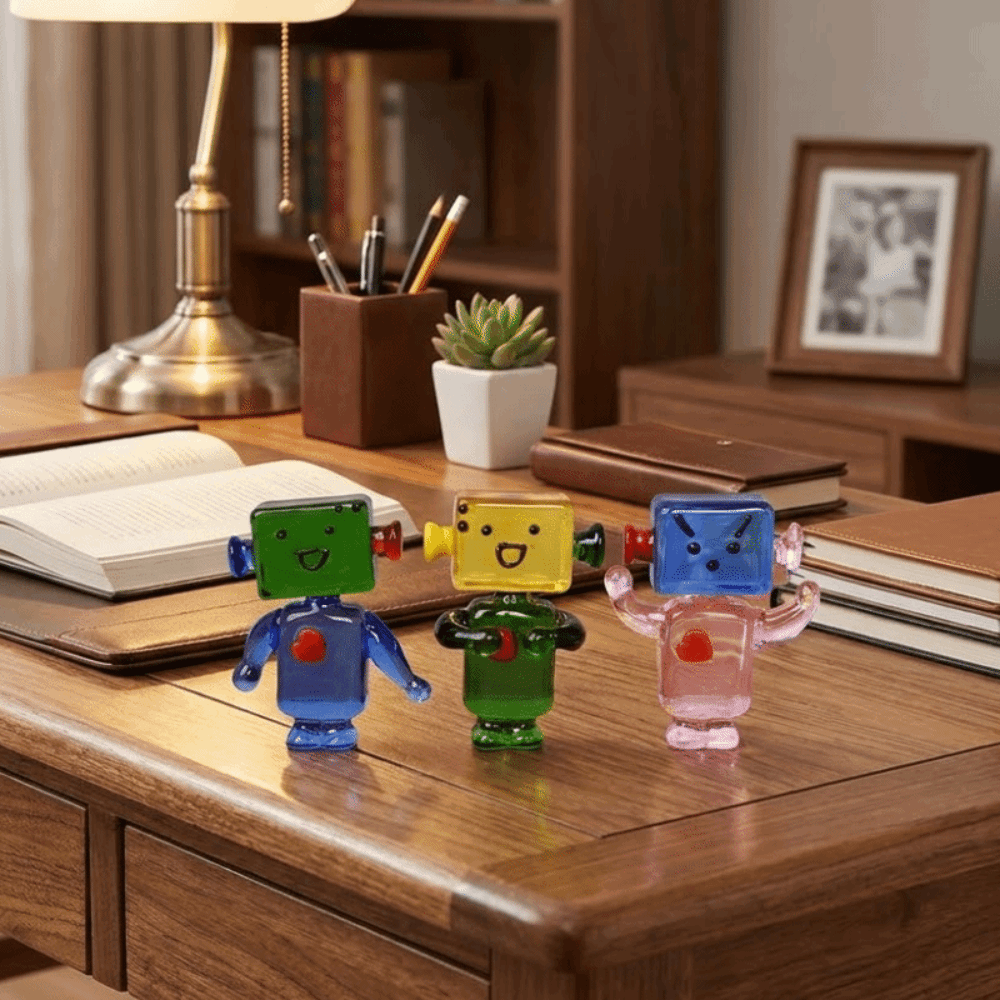 Niedliche Bunte Gesichtsrobote – Art Craft Robot Bewertung und Preis