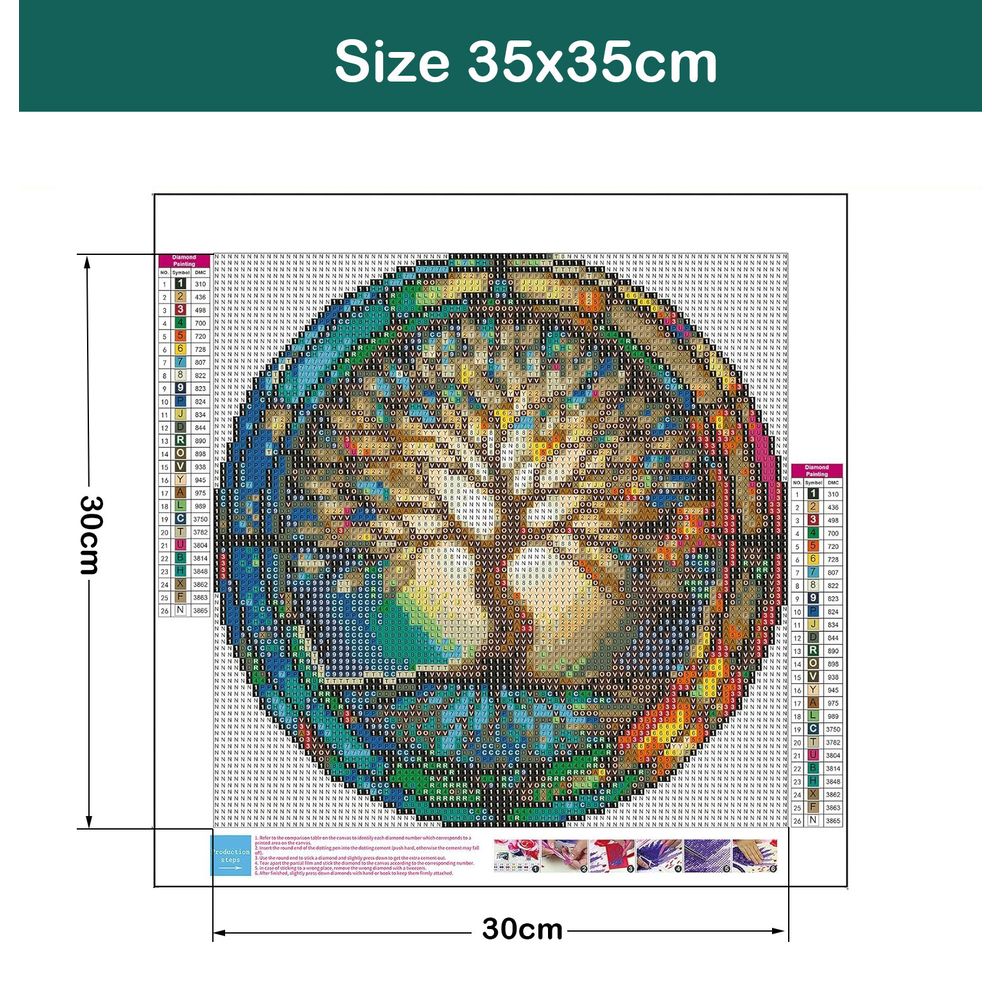 Neues Diamant-Mosaik, surreale – Art Craft Optical Bewertung und Preis
