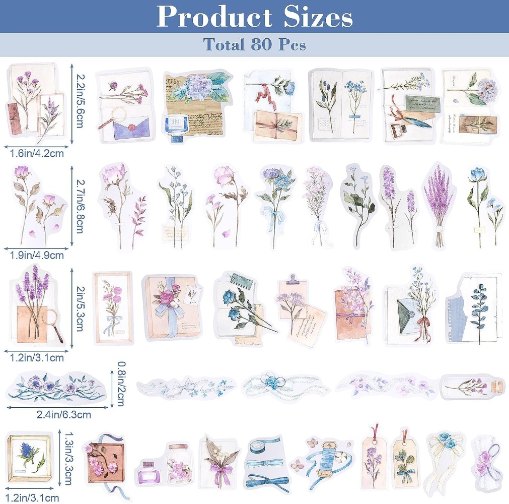 80PCS Lavendel Scrapbook Aufkl – Art Craft Journal Bewertung und Preis