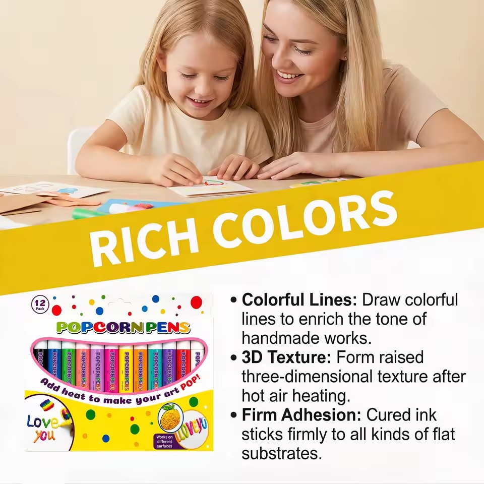 Puffy Popcorn Stift-Set, Glatt – Art Craft Journal Bewertung und Preis