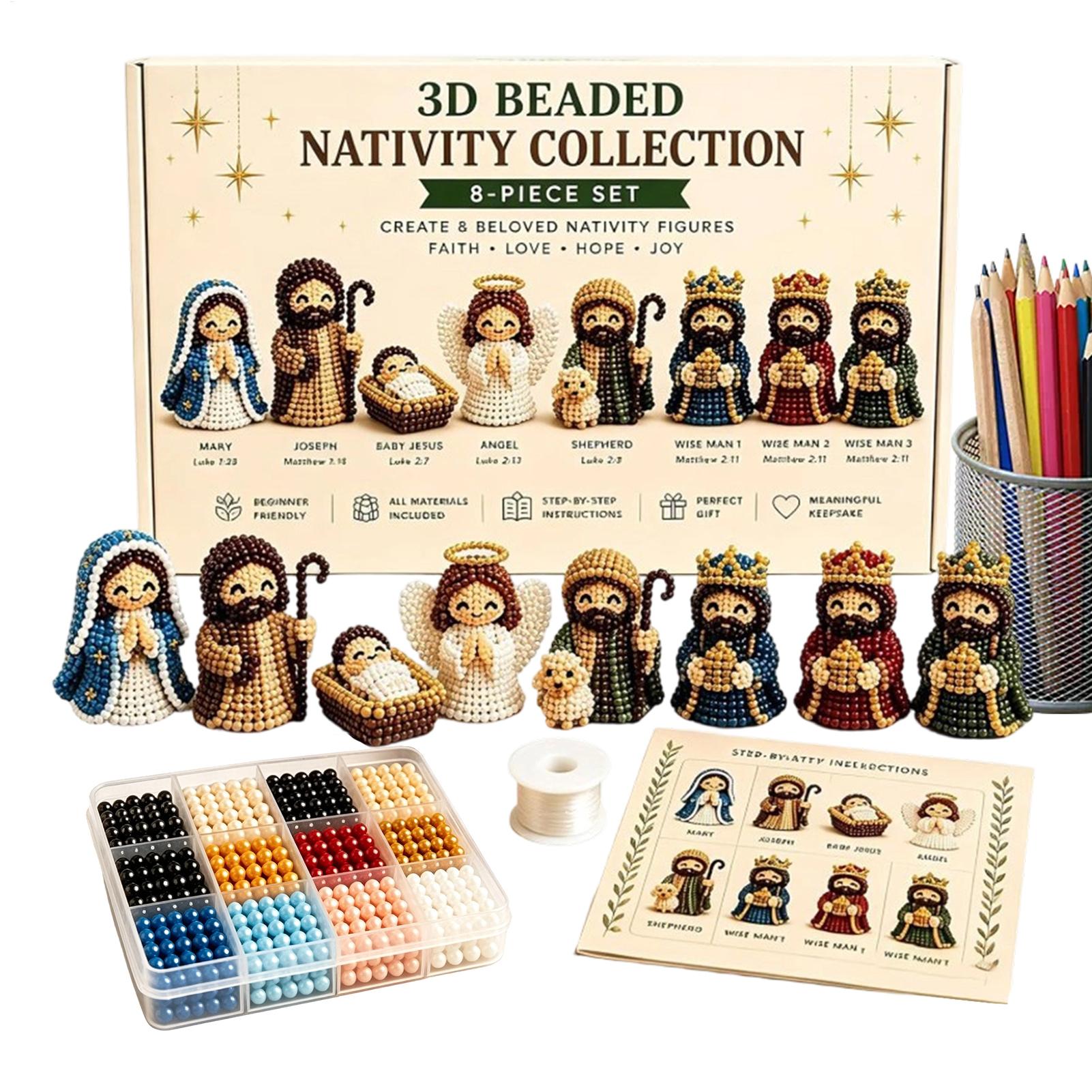 Krippenfiguren-Perlenkunst-Set – Art Craft Holiday Bewertung und Preis