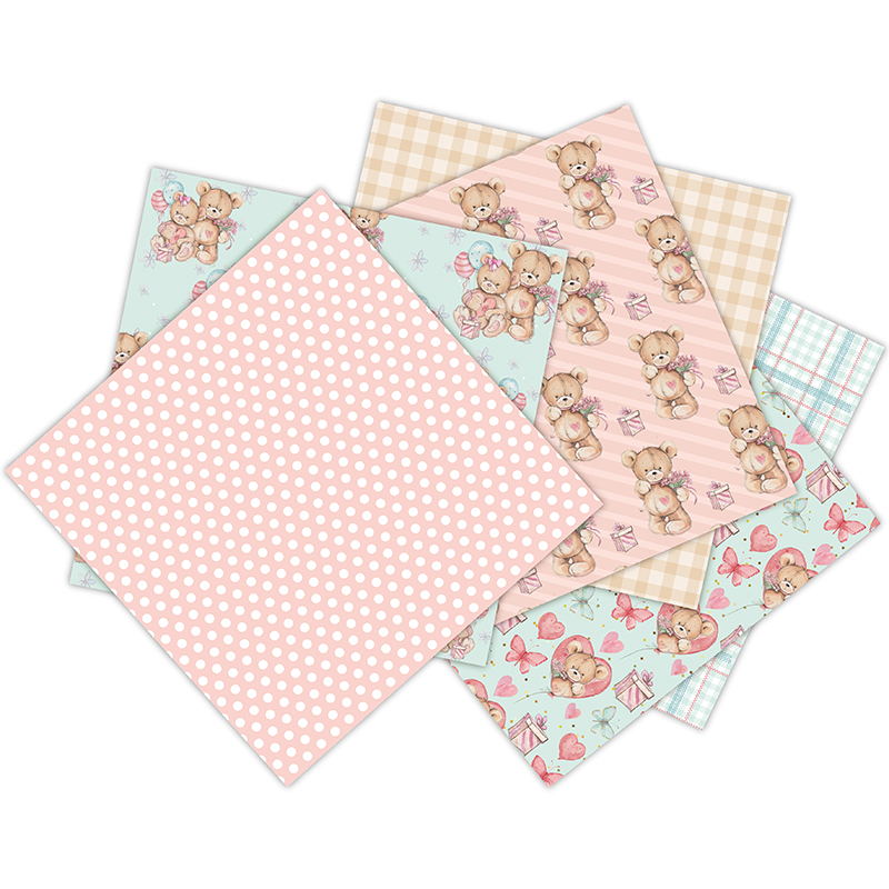 12 blätter wenig bär Scrapbook – Art Craft Background Bewertung und Preis