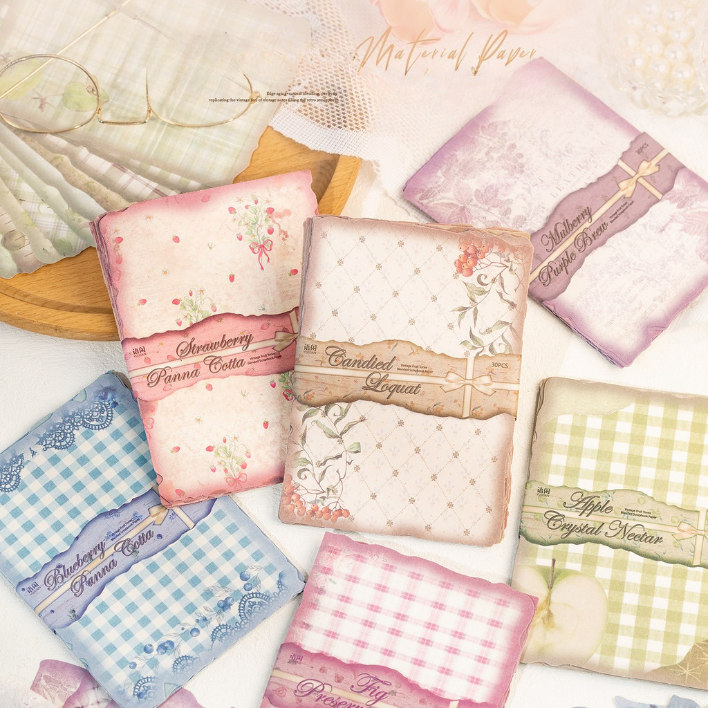 30 Blatt Vintage Scrapbook-Pap – Art Craft Background Bewertung und Preis