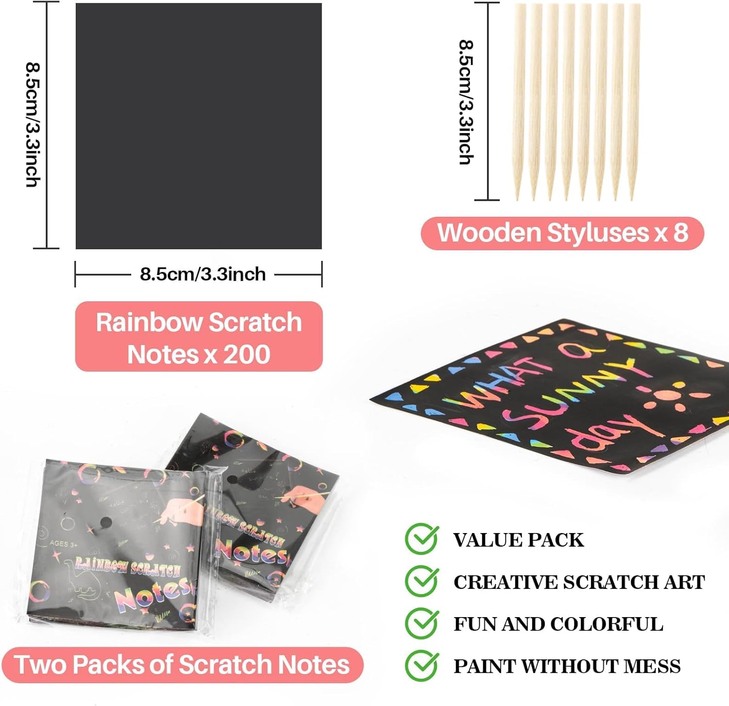 Regenbogen-Kratzpapier Kunstha – Art Craft 4 Years Old Bewertung und Preis
