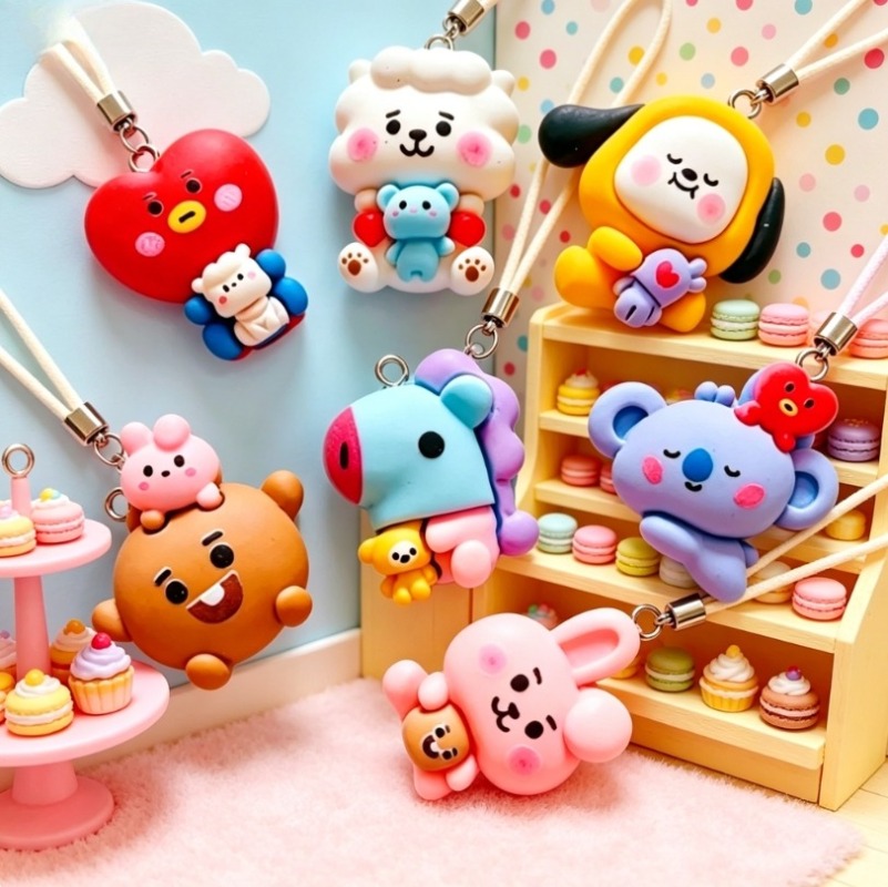 7 Stück BT21 Harz-Cartoon-Anhä – Art Craft Making Bewertung und Preis