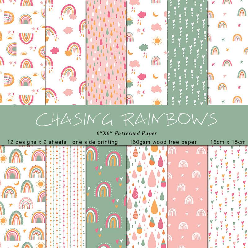 24 Blatt/Set Regenbogen-Bastel – Art Craft Background Bewertung und Preis