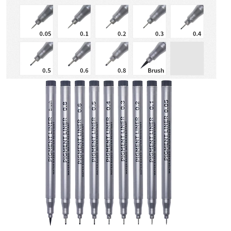 9 Teile/satz Pigment Liner Mik – Calligraphy Pen Set Bewertung und Preis